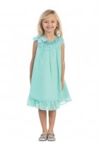 Mint Chiffon Flower Girl Dress